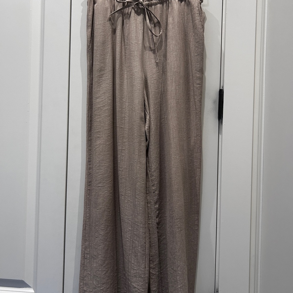 Zara Beige Drawstring Pants